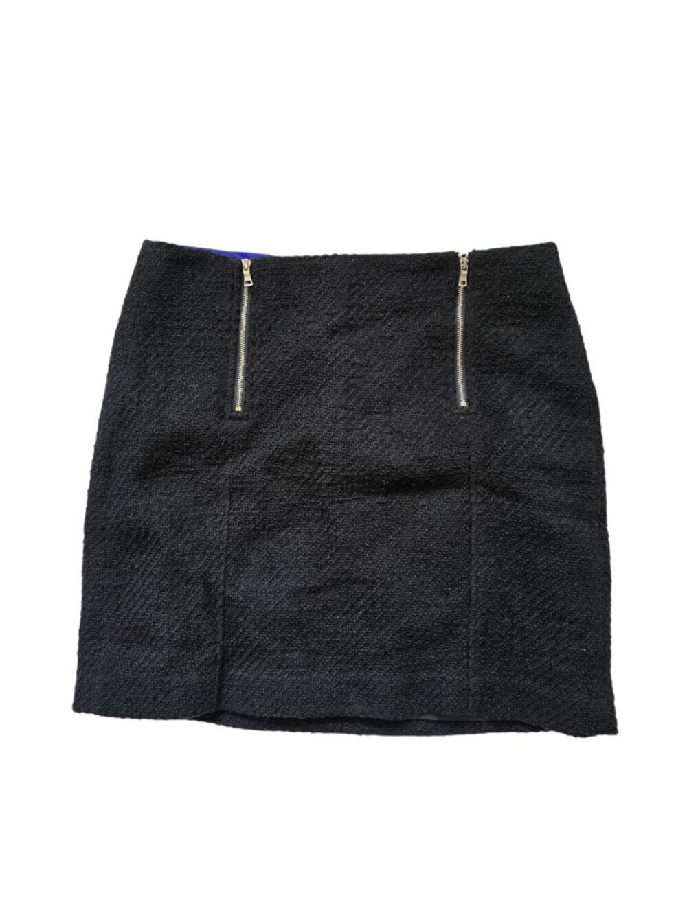 ANN TAYLOR LOFT BLACK TWEED SKIRT SZ 8
